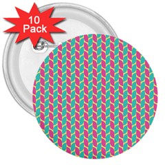 Yellow Blue Pattern 3  Buttons (10 Pack)  by ytdream