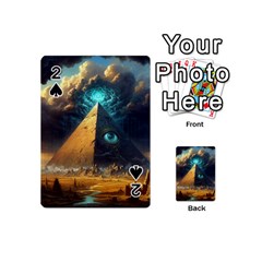 Mystic Blue Pyramid Art Playing Cards 54 Designs (mini) by ExtraAwesomeSauce