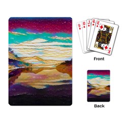 Vibrant Sunset Over Serene Lake Playing Cards Single Design (rectangle) by ExtraAwesomeSauce