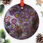 Abstract Molecular Space Art Round Ornament (Two Sides) Front