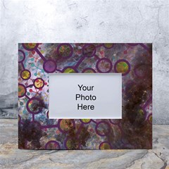 Abstract Molecular Space Art White Tabletop Photo Frame 4 x6  by ExtraAwesomeSauce