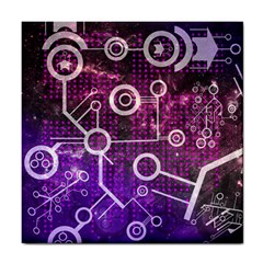 Cosmic Network Geometric Art Tile Coaster by ExtraAwesomeSauce