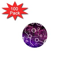 Cosmic Network Geometric Art 1  Mini Buttons (100 Pack)  by ExtraAwesomeSauce