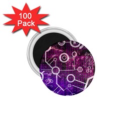 Cosmic Network Geometric Art 1 75  Magnets (100 Pack)  by ExtraAwesomeSauce