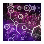 Cosmic Network Geometric Art Medium Glasses Cloth (2 Sides) Back