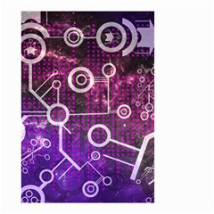 Cosmic Network Geometric Art Small Garden Flag (two Sides) by ExtraAwesomeSauce