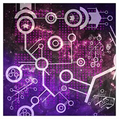 Cosmic Network Geometric Art Lightweight Scarf  by ExtraAwesomeSauce