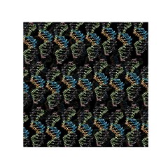 Multicolored Dna Strand Art Square Satin Scarf (30  X 30 ) by ExtraAwesomeSauce