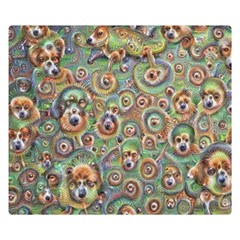 Surreal Abstract Early Ai Art Premium Plush Fleece Blanket (small) by ExtraAwesomeSauce