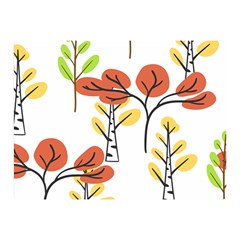 Tree Auntumn Leaf Two Sides Premium Plush Fleece Blanket (mini) by anzea