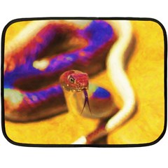 Vibrant Forked-tongue Snake Art Fleece Blanket (mini) by ExtraAwesomeSauce