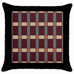 Modern Art Geometric Pattern In Red Hues Throw Pillow Case (black) by ExtraAwesomeSauce