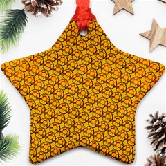 Pixel Art Mushroom Pattern Ornament (star) by ExtraAwesomeSauce