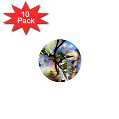 Springtime Pear Tree Blossoms 1  Mini Buttons (10 Pack)  by ExtraAwesomeSauce