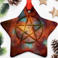 Enchanted Nebula Pentagram Art Star Ornament (two Sides) by ExtraAwesomeSauce