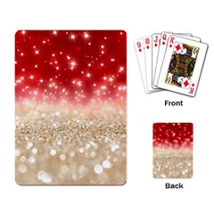 Abstract, Christmas, Glittery, Gold, Red Playing Cards Single Design (rectangle) by kyorashop23