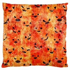 Carved Pumpkin Faces Standard Premium Plush Fleece Cushion Case (one Side) by kyorashop23