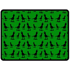Dinos On A Green Background Fleece Blanket (large) by ConteMonfrey