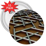Expression Of Structure 3  Buttons (10 pack)  Front
