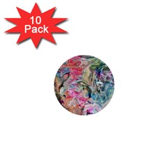 Flow 1  Mini Buttons (10 Pack)  by kaleidomarblingart