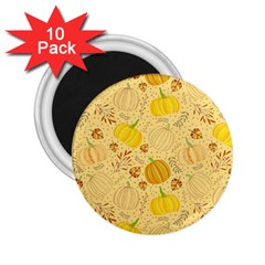 Pumpkins Autumn Fall Harvest 2 25  Magnets (10 Pack)  by Apenda