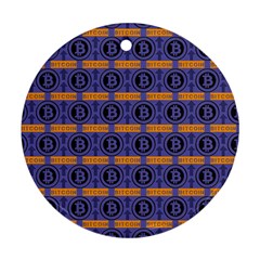 Bitcoin Logo Pattern Ornament (round) by ExtraAwesomeSauce