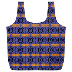 Bitcoin Logo Pattern Full Print Recycle Bag (xl) by ExtraAwesomeSauce