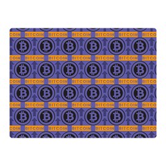 Bitcoin Logo Pattern Two Sides Premium Plush Fleece Blanket (mini) by ExtraAwesomeSauce