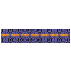 Bitcoin Logo Pattern Small Premium Plush Fleece Scarf by ExtraAwesomeSauce