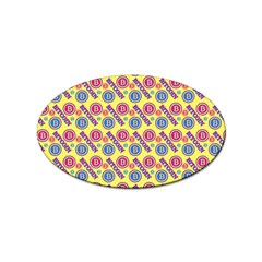 Colorful Bitcoin Pattern Sticker Oval (10 Pack) by ExtraAwesomeSauce