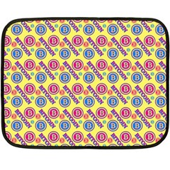 Colorful Bitcoin Pattern Two Sides Fleece Blanket (mini) by ExtraAwesomeSauce