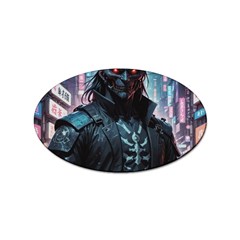 Cyberpunk Demon Samurai Sticker Oval (100 Pack) by AwesomeSauce