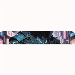 Cyberpunk Demon Samurai Small Bar Mat by AwesomeSauce