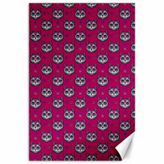 Calavera Cat Art Pattern Canvas 24  X 36  by ExtraAwesomeSauce