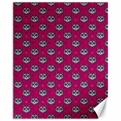 Calavera Cat Art Pattern Canvas 11  X 14  by ExtraAwesomeSauce