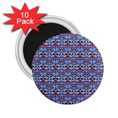 Colorful Sugar Skull Cat Pattern 2 25  Magnets (10 Pack)  by ExtraAwesomeSauce