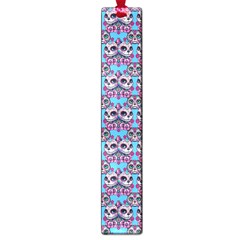 Colorful Sugar Skull Cat Pattern Large Book Marks by ExtraAwesomeSauce