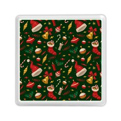 Texture, Pattern, Red, Craciun, Christmas, Hat, Santa, Green Memory Card Reader (square) by kyorashop23