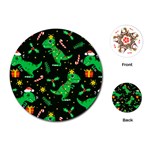 Christmas Funny Pattern Dinosaurs Playing Cards Single Design (Round) Front