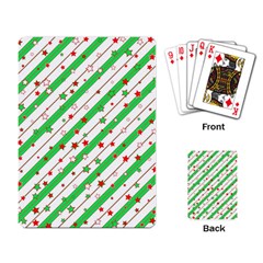 Christmas Paper Stars Pattern Texture Background Colorful Colors Seamless Playing Cards Single Design (rectangle) by Ket1n9