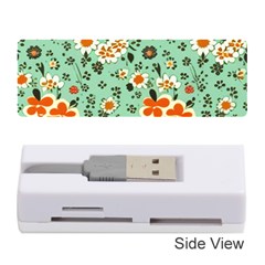 Retro 1960s Flowers Pattern 3 Memory Card Reader (stick) by violetheavensky