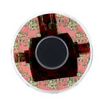 Retro 1880s Flowers Pattern 12 On-the-Go Memory Card Reader Front