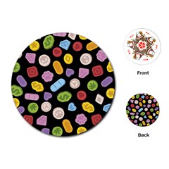Ecstasy Pills Pattern Playing Cards Single Design (round) by Valentinaart