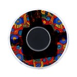 Mid Century Retro Floral 1970s 1960s Pattern 69 On-the-Go Memory Card Reader Back