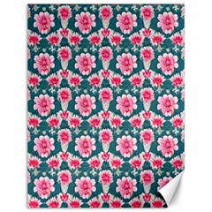 Retro 1880s Flowers Pattern 22 Canvas 12  X 16  by violetheavensky