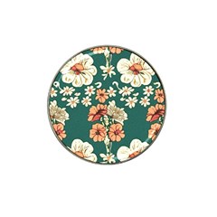 Retro 1880s Flowers Pattern 20 Hat Clip Ball Marker (10 Pack) by violetheavensky