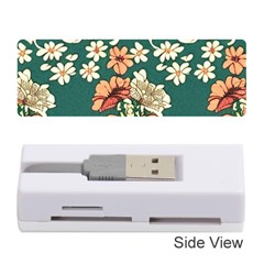Retro 1880s Flowers Pattern 20 Memory Card Reader (stick) by violetheavensky