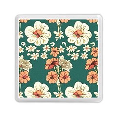 Retro 1880s Flowers Pattern 20 Memory Card Reader (square) by violetheavensky