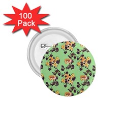 Retro 1880s Flowers Pattern 24 1 75  Buttons (100 Pack)  by violetheavensky