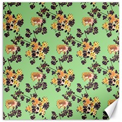 Retro 1880s Flowers Pattern 24 Canvas 12  X 12  by violetheavensky